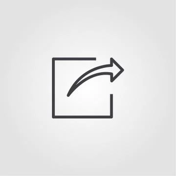 Share icon. Simple element illustration. Share pixel perfect icon design from ui Stock Illustration