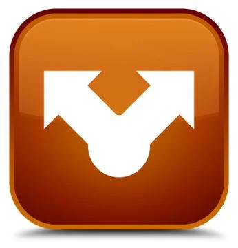 Share icon special brown square button Stock Illustration