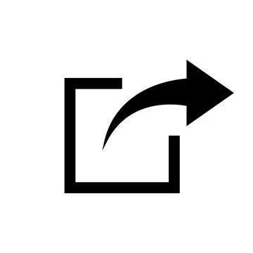 Share icon with square and arrow Illustrazione stock