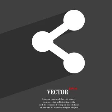 Share  icon symbol Flat modern web design with long shadow and space for your Stock Illustration