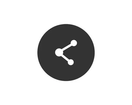Share icon in trendy flat style, connection round icon, share round button icon Stock Illustration