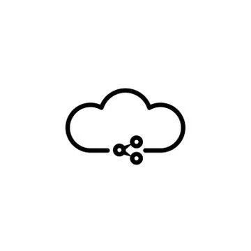 Share Icon in trendy flat style isolated on grey background, for your web des Illustrazione stock