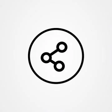 Share icon vector design, publish symbol. Illustrazione stock