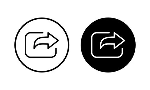 Share icon vector illustration. Sharing sign and symbol Illustrazione stock