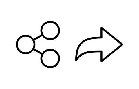 Share icon vector illustration. Sharing sign and symbol Stock Illustration