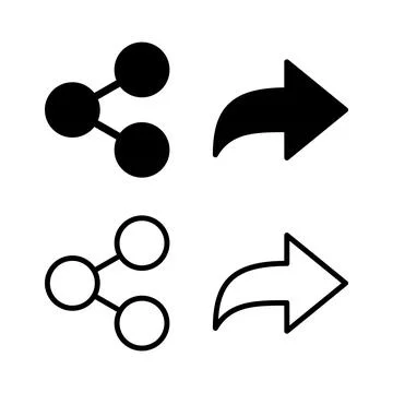 Share icon vector illustration. Sharing sign and symbol Stock Illustration