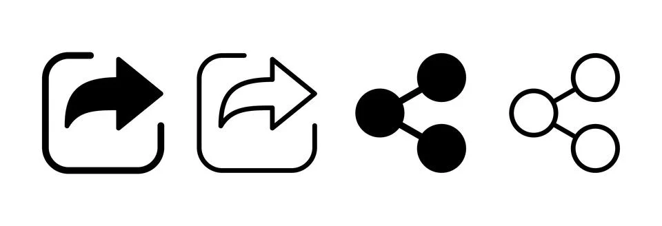 Share icon vector illustration. Sharing sign and symbol Illustrazione stock