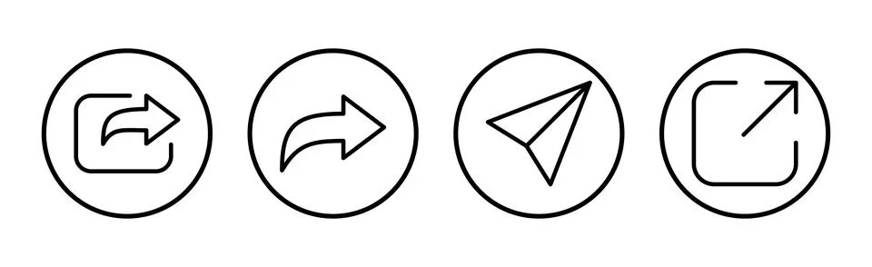 Share icon vector illustration. Sharing sign and symbol Illustrazione stock
