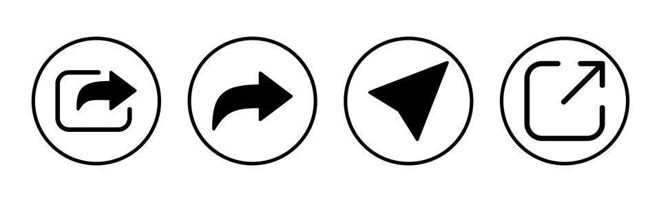Share icon vector illustration. Sharing sign and symbol Illustrazione stock