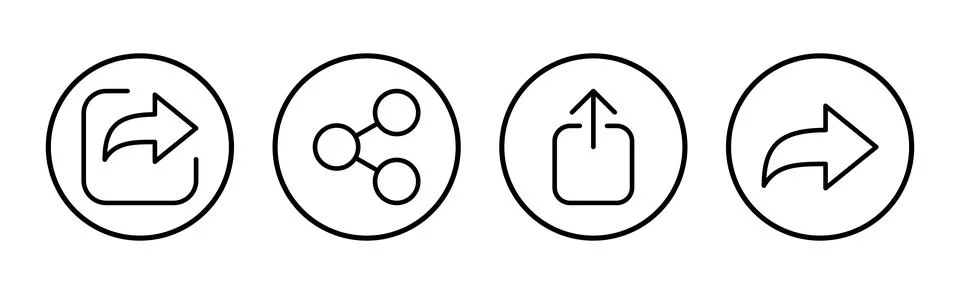 Share icon vector illustration. Sharing sign and symbol Stock Illustration