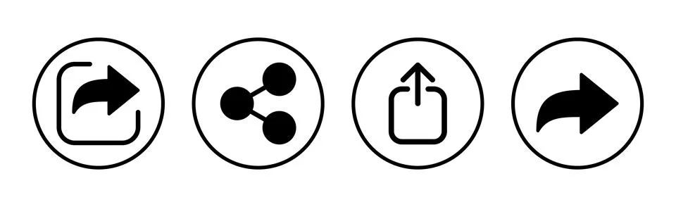 Share icon vector illustration. Sharing sign and symbol Stock Illustration