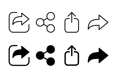 Share icon vector illustration. Sharing sign and symbol Illustrazione stock