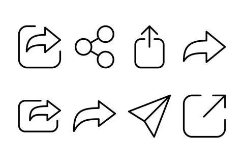 Share icon vector illustration. Sharing sign and symbol Stock Illustration