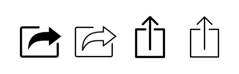 Share icon vector. Sharing sign and symbol Stock Illustration