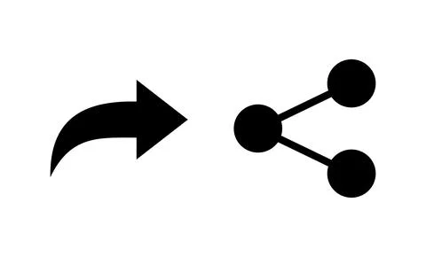 Share icon vector. Sharing sign and symbol Stock Illustration