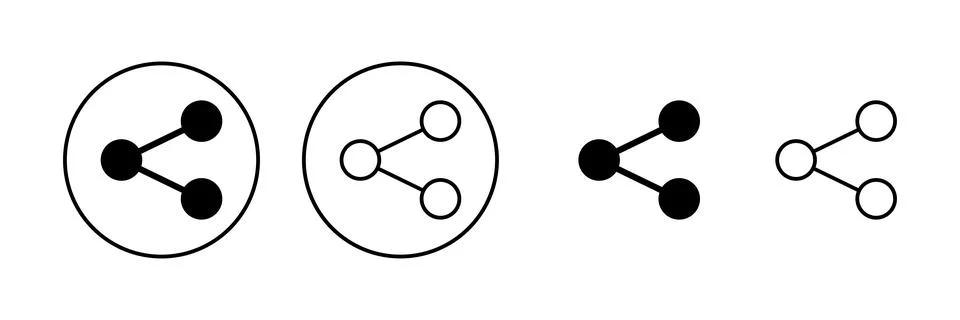 Share icon vector. Sharing sign and symbol Stock Illustration