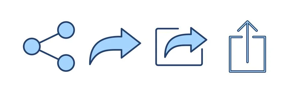 Share icon vector. Sharing sign and symbol Stock Illustration