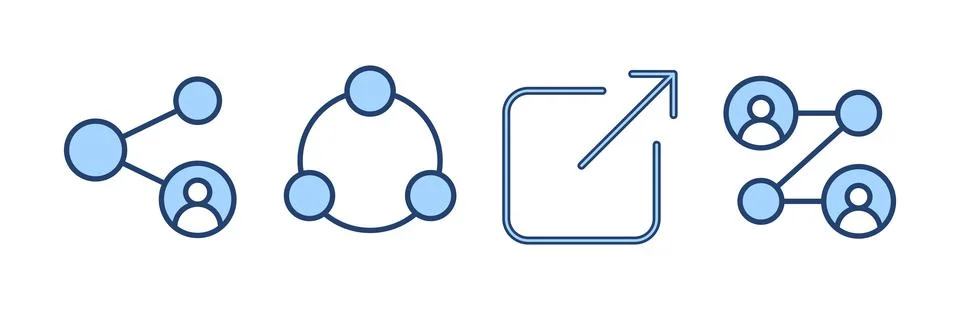Share icon vector. Sharing sign and symbol Stock Illustration