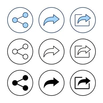 Share icon vector. Sharing sign and symbol Stock Illustration
