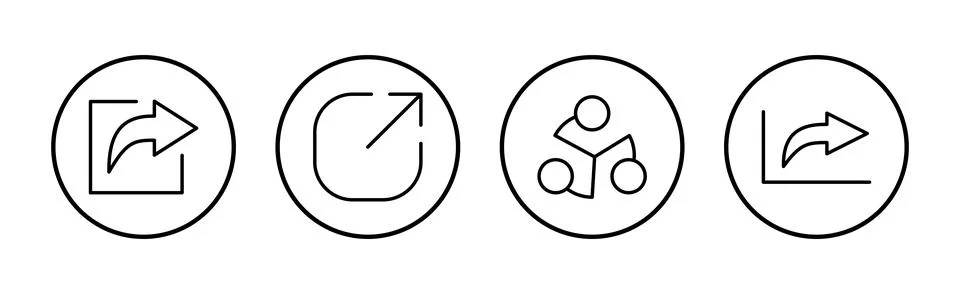 Share icon vector. Sharing sign and symbol Stock Illustration