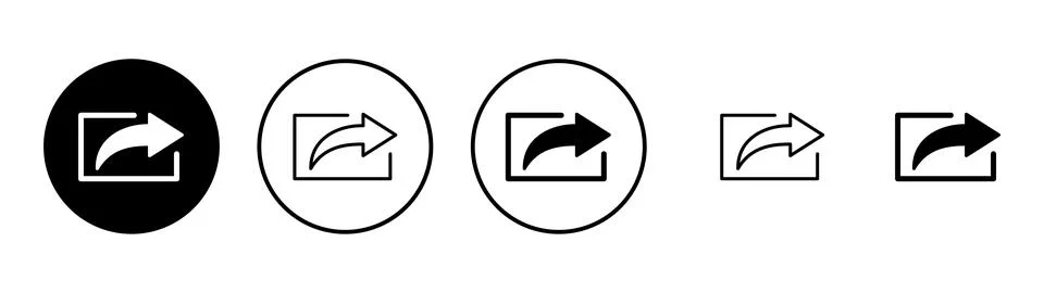 Share icon vector. Sharing sign and symbol Stock Illustration