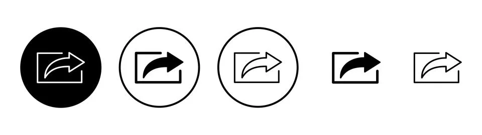 Share icon vector. Sharing sign and symbol Illustrazione stock
