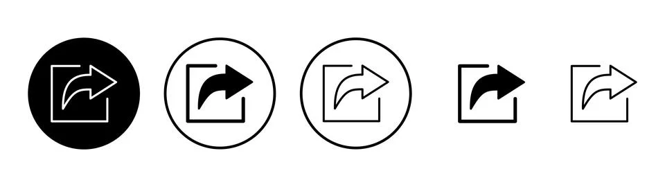 Share icon vector. Sharing sign and symbol Stock Illustration