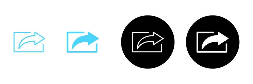 Share icon vector. Sharing sign and symbol Illustrazione stock