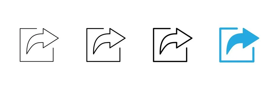 Share icon vector. Sharing sign and symbol 스톡 일러스트