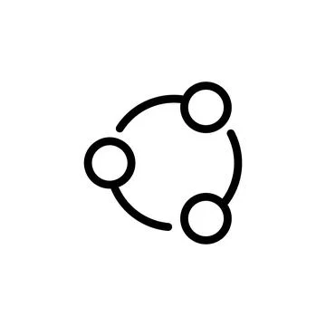 Share icon vector. Sharing vector icon Illustrazione stock