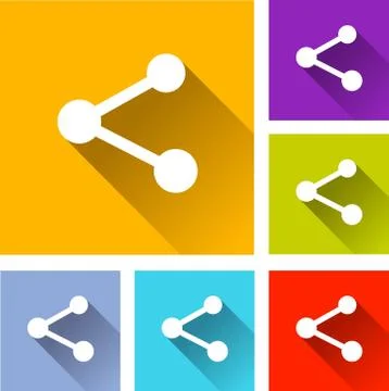 Share icons Stock Illustration