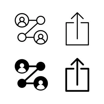 Share icons vector. Sharing sign and symbol Stock Illustration