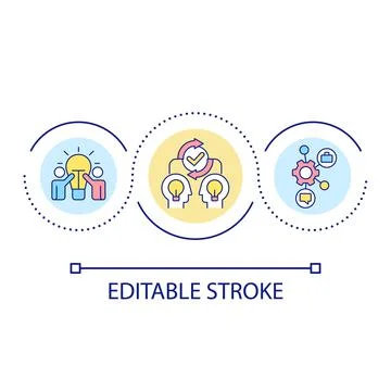 Share ideas and expertise loop concept icon イラスト素材