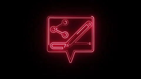Share Isolated on Black Background Neon Distribution Connection Animation Stock Footage 328107113