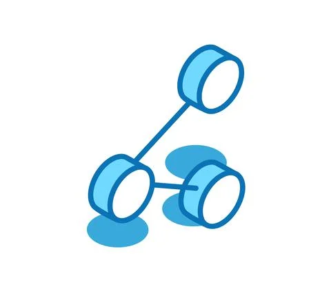 Share isometric icon. Forward message, arrow, feedback 3D line symbol. Stock Illustration