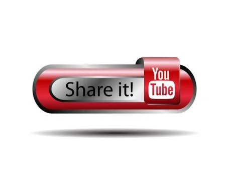 Share it youtube online button Stock Illustration
