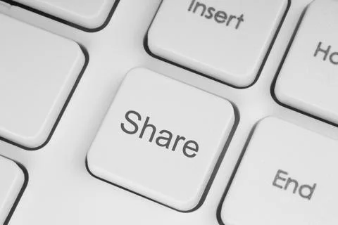 Share keyboard button Stock Photos