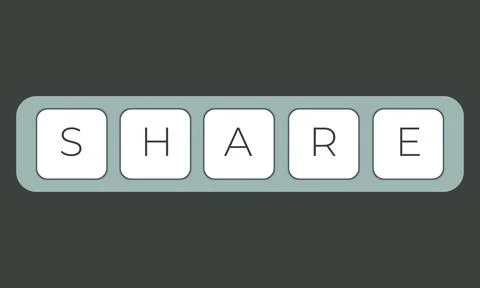 Share keyboard keys button close-up. Keyboard keys icon button vector Stock Illustration
