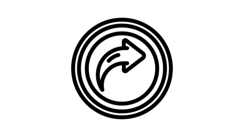 Share link button affiliate program line icon animation Stock Footage 326748693