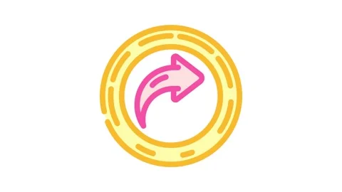 Share link button affiliate program color icon animation 库存影片 327256970