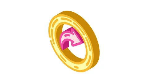 Share link button affiliate program isometric icon animation Video stock 327276256