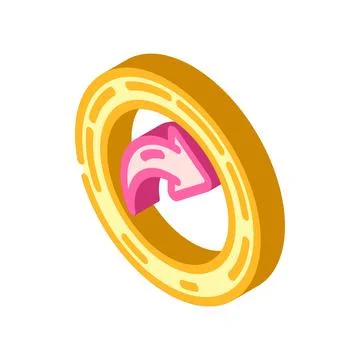 Share link button affiliate program isometric icon vector illustration Stock Illustration