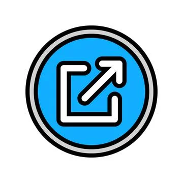 Share link button color icon vector illustration Stock Illustration
