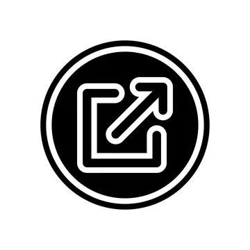 Share link button glyph icon vector illustration Stock Illustration