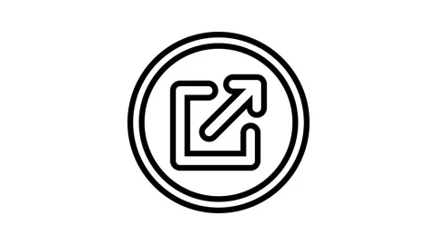 Share link button line icon animation Stock Footage 326121913