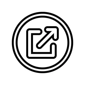 Share link button line icon vector illustration Stock Illustration
