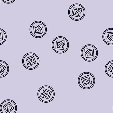 Share link button line seamless pattern イラスト素材