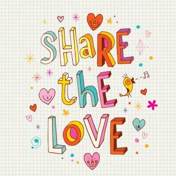 Share the love Stock Illustration