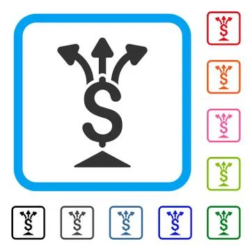 Share Money Framed Icon Illustrazione stock