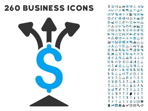 Share Money Icon with Flat Vector Set Ilustración de archivo